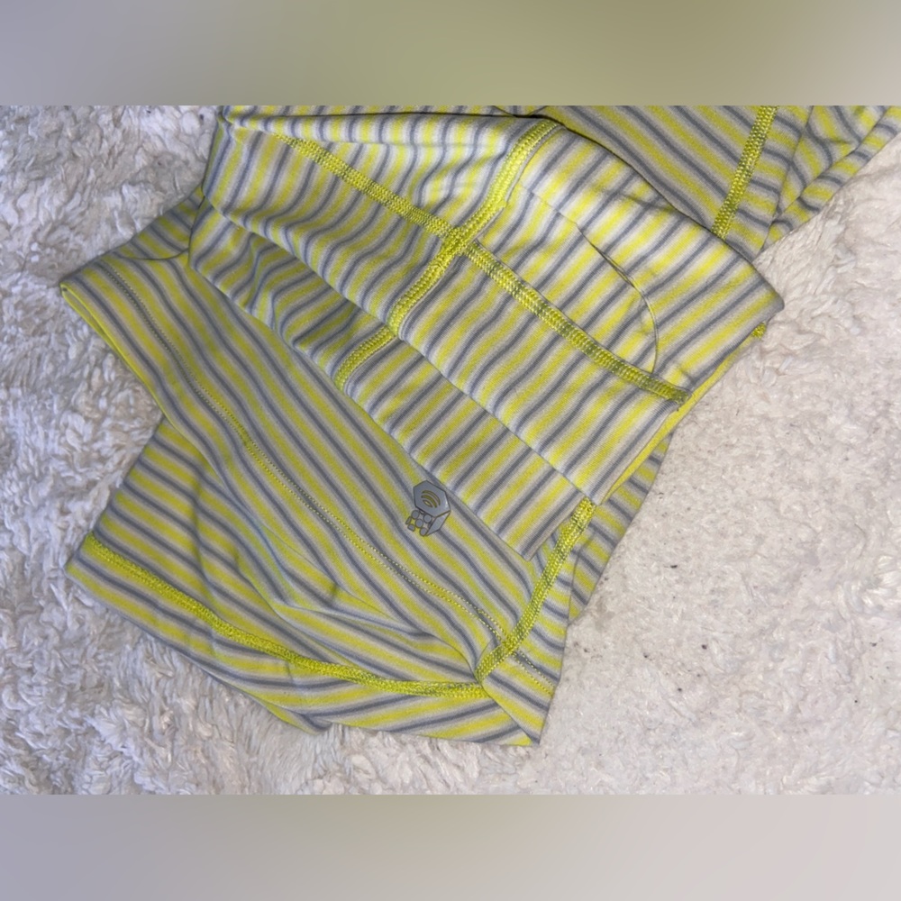 Mountain Hardwear Yellow and Gray Fitted Long Sleeve Polo - Picture 6 of 6